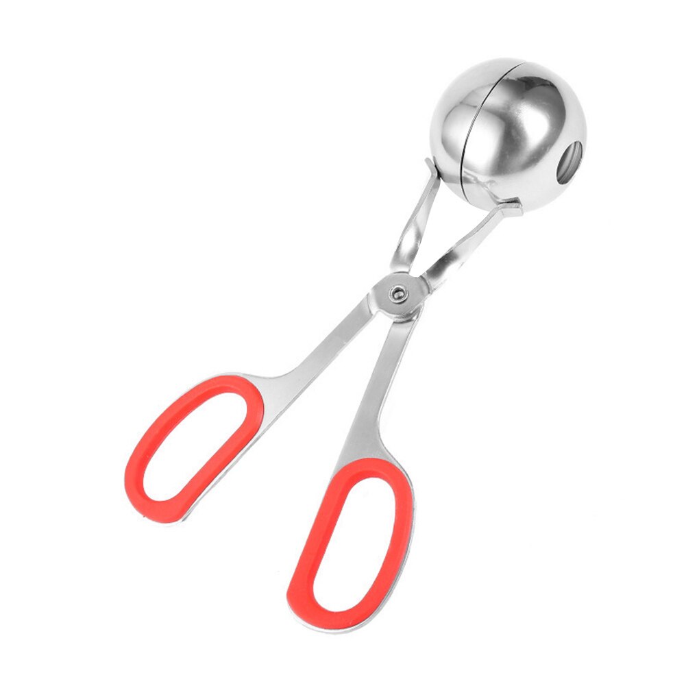 Stainless Steel Meatball Maker Food Clip Stuffing Non-stick Fish Rice Meatball Machine Cooking Tool Kitchen Accessories: Red / L