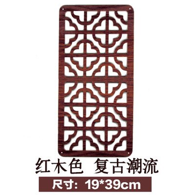 Chinese solid wood screen folding decoration partition hollowed hanging screen screen partition 19X39cm: 11