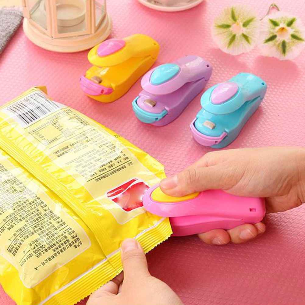 Draagbare mini warmtesealer impulssealer seal verpakking plastic zak impulssealer seal verpakking plastic zak werkt met bat