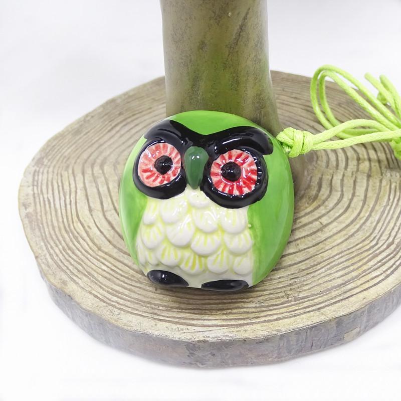 Ocarina de búho con 4 agujeros para niños, instrumento Musical hecho a mano, con forma de pájaros de dibujos animados, para principiantes: Green Small