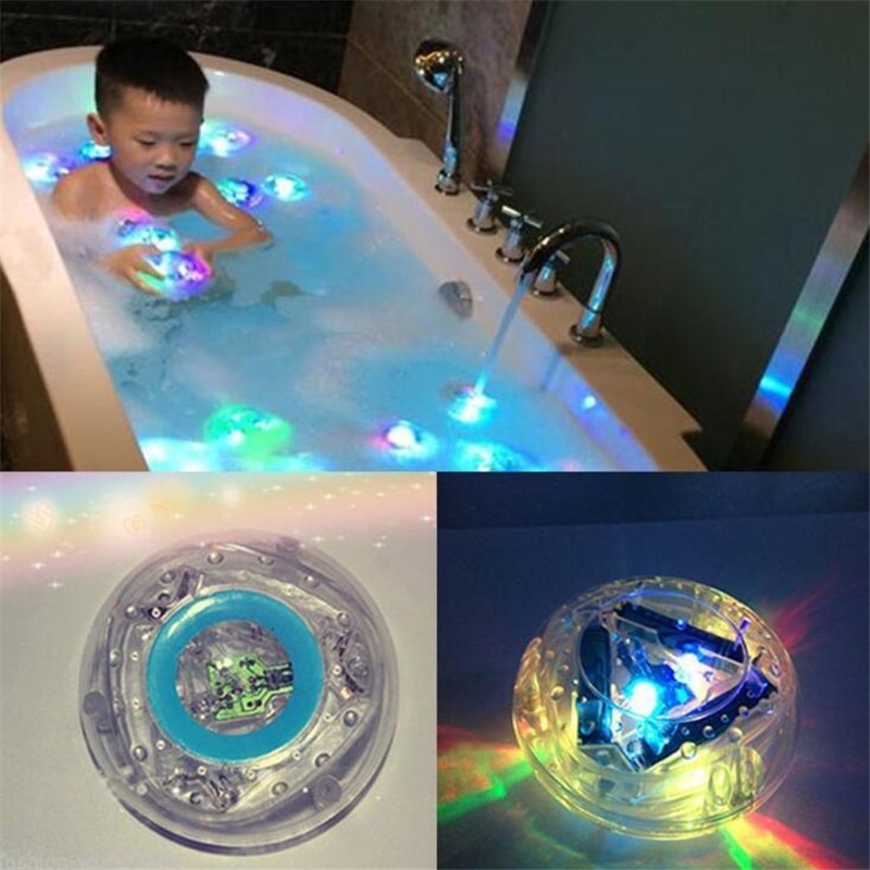 Farveændring badeværelse undervands ledet dam pool spa lys vandtæt badekar legetøj sjovt brusebad blinkende flydende natlys