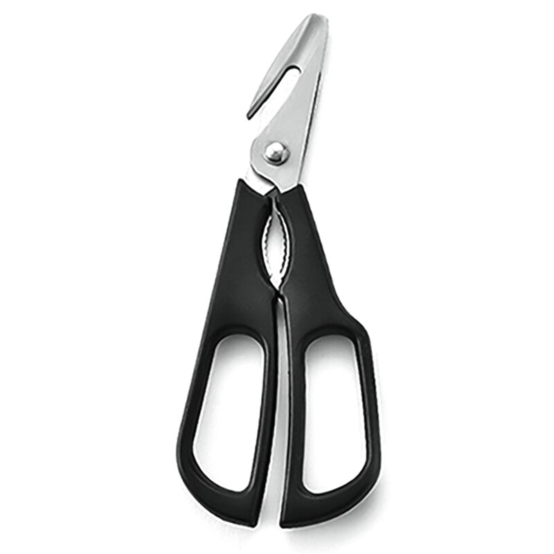 Ruostumaton teräs kalasakset hummeri kala katkarapu rapu äyriäissakset irrotettavat sakset kuoret keittiön ruoanlaittovälineet: Musta