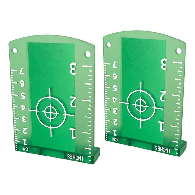 Lasers-Targets, 2 Pack Magnetic Floor Lasers-Targets Card Plate for Beam Lasers-Level: Green