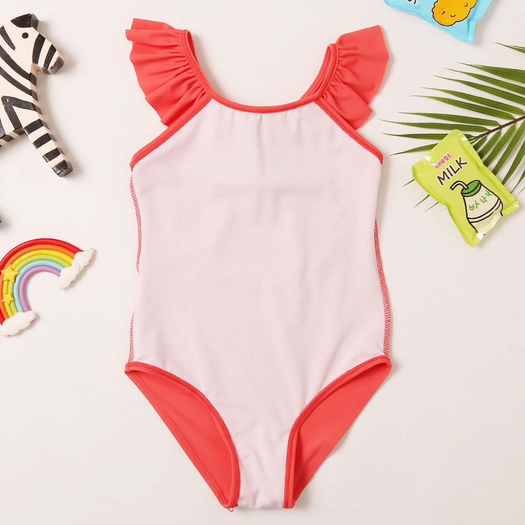 One Piece Girls Swimsuit Red Watermelon Children's Swimwear Bathing Suit For Girls Swimming Beachwear