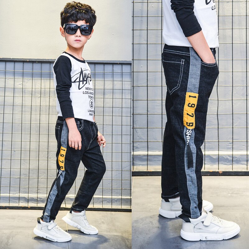 DIIMUU Bambini Ragazzi Jeans Diritti di Modo Vestiti Dei Bambini del Denim Dei Pantaloni Lunghi Gonne E Pantaloni di Autunno della Molla Del Bambino Casual Pantaloni