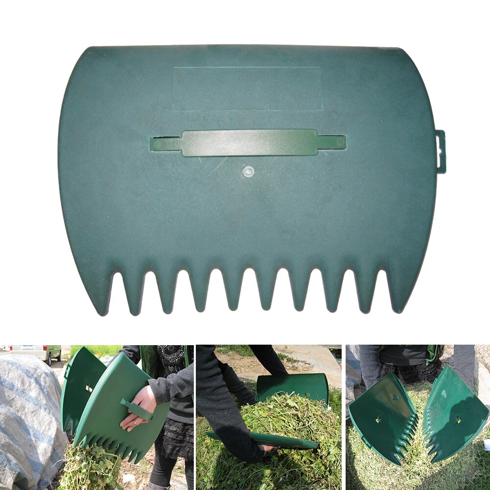 Rascador de hojas de Jardín multifuncional, herramientas de recogida de basura de gran tamaño, para recoger residuos de césped, 1 par