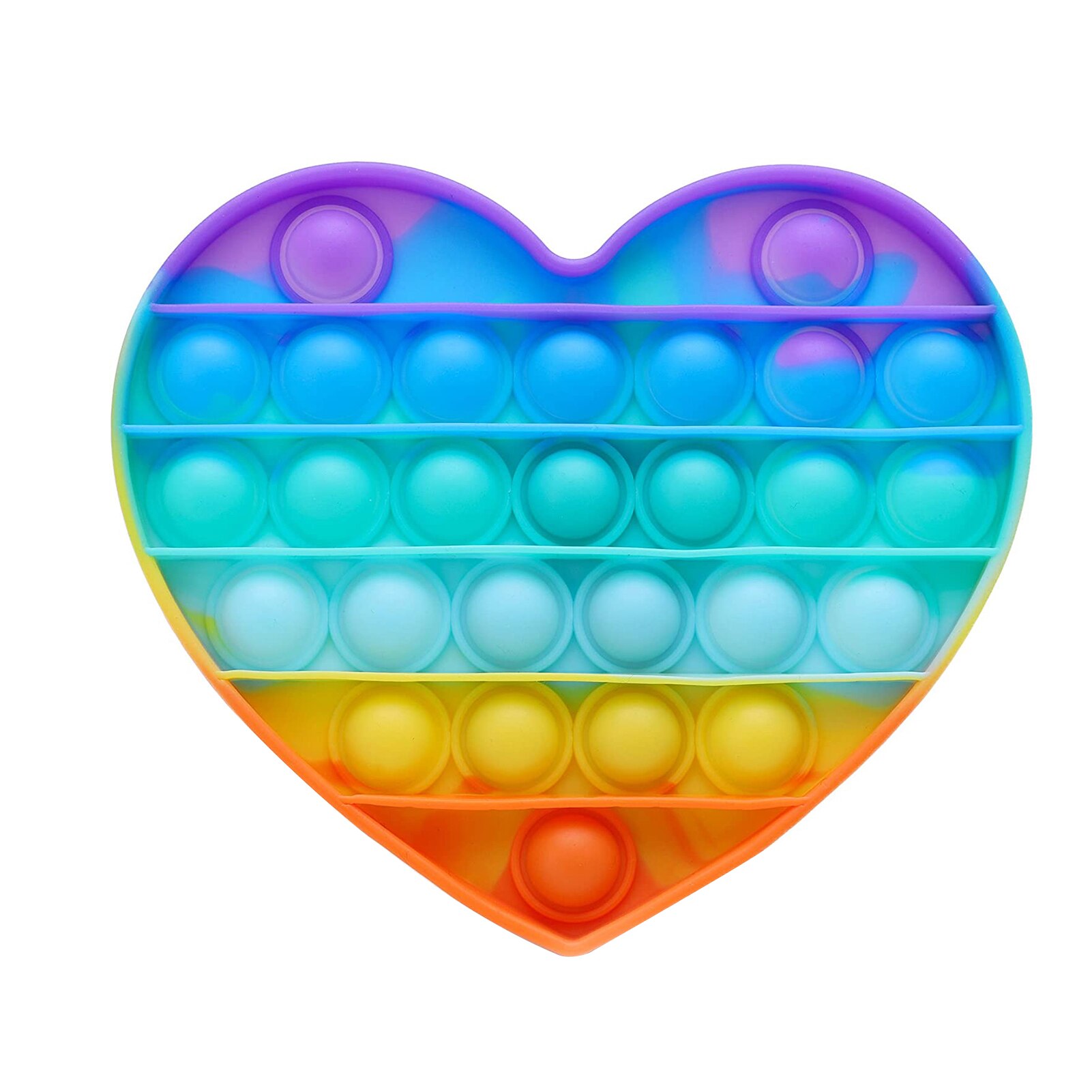 Push Bubble Fidget Sensory Toy Autism Special Needs Five-pointed Star Fidget Squeeze Funny Anti-stress Stress Reliever Toys: Love heart