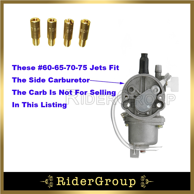 Goud Carburateur Jets #60 65 70 75 Voor 47cc 49cc Mini Moto Dirt Pocket Bike MTA1 MTA2 ATV Quad
