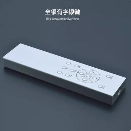 High end-learning function aluminum alloy shell infrared learning remote control Universal remote for TV amplifier CD player: Silver