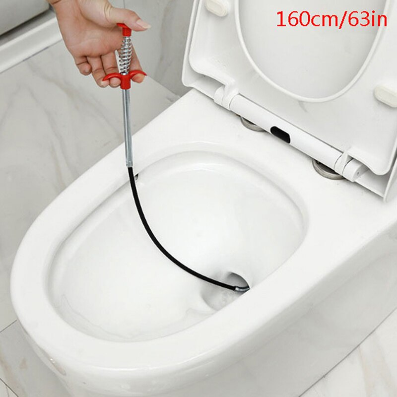 Iron Wire Drain Snake Sticks Clog Remover Cleaning Spring Pipe Dredging Tool: BKL