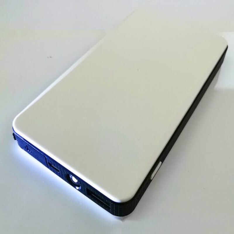 Mobiele Telefoon Opladen Auto Nood Starter 12V Batterij Mobiele Voeding Met Auto Rescue Starter 10000 Mah Jump Starter: WHITE