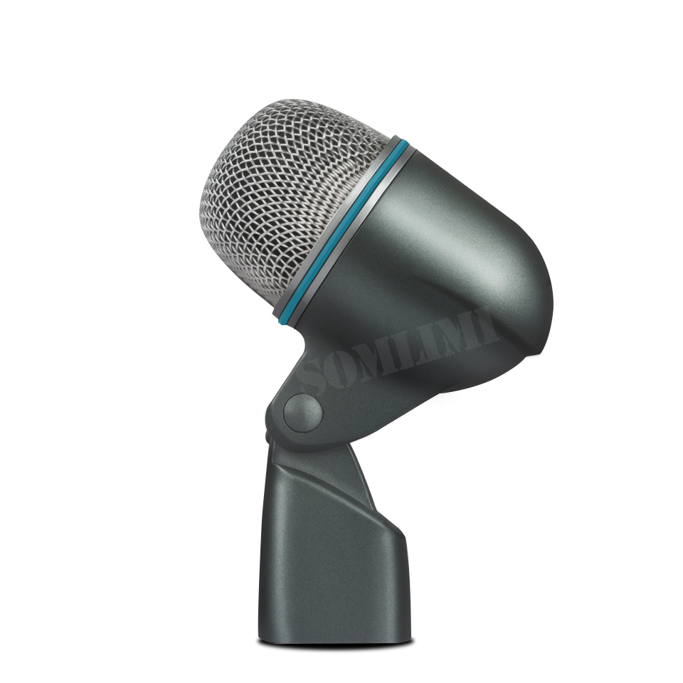 SOMLIMI B- 52A Drum Microphone Instrument Kick Drum Bass Mic(Metal)Dynamic Drum Snare Kick Mic,Kick-out Big Bass