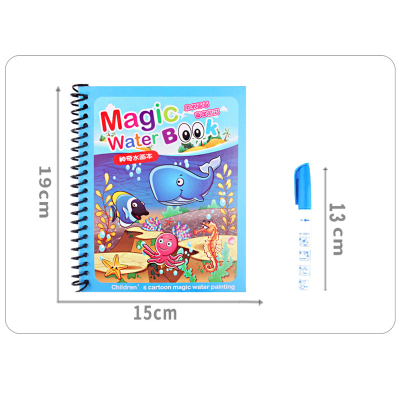 Cartoon Magie Wasser Zeichnung Buch Färbung Malerei Montessori Spielzeug Für Kinder Magic Pen Zeichnung Bord Eduactional Kinder