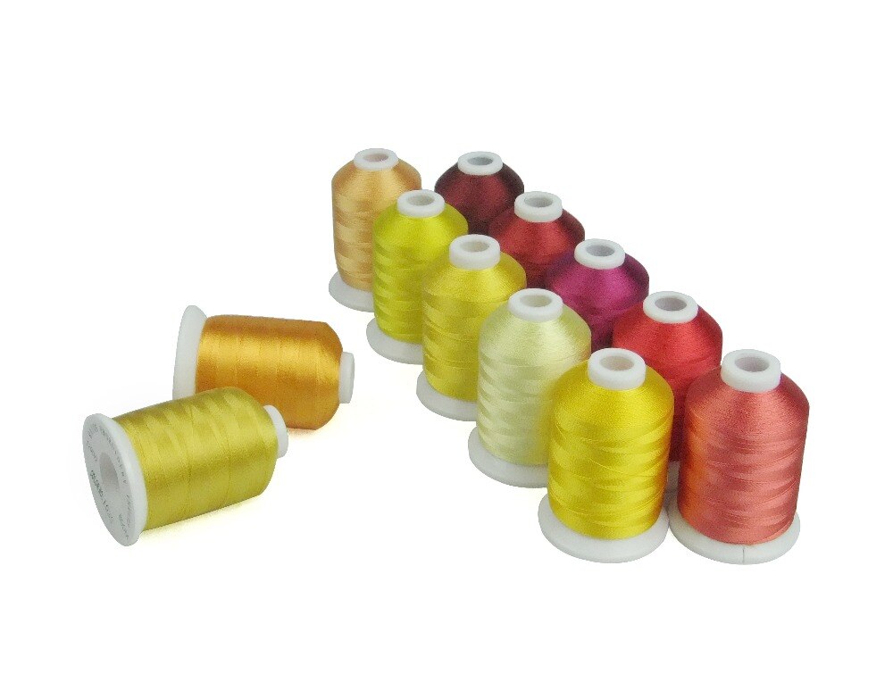 Simthread Rayon Embroidery Thread 12 Colors Set 800 Meters Per Spool Final Clear Out Just 20 Sets