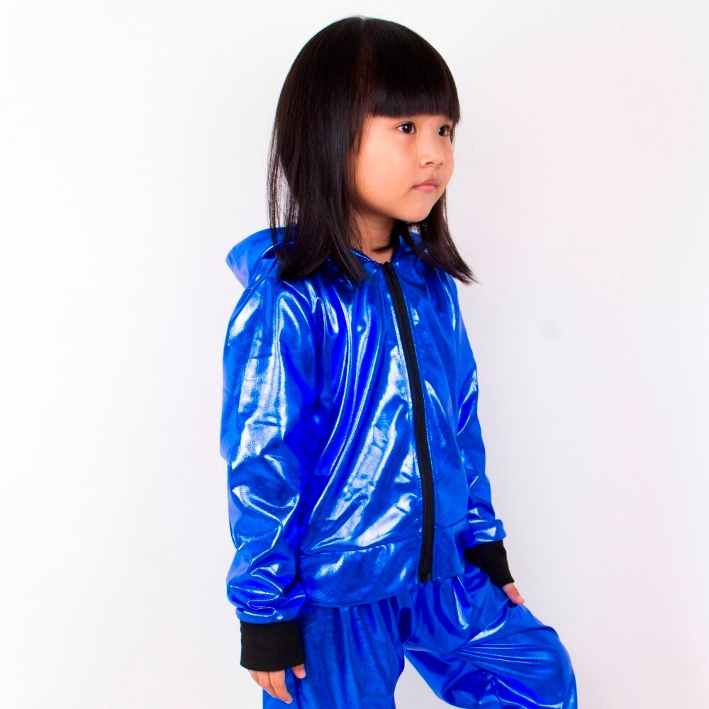 Heroprose Girls Boys Blue Jazz Hip Hop Dance Competition Coat Kid Clothing Clothes Dancing Stage Performance Jacket: 14