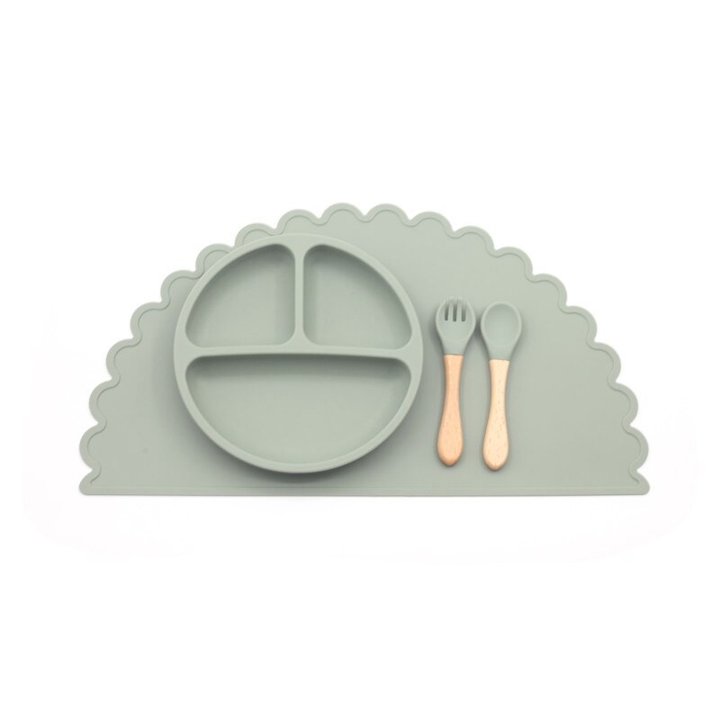 Silicone Baby Feeding Plate Non-slip Suction Tableware for Babi Kids Dishes Infant Food Bowl for Children Pratos Kids Plate: S4