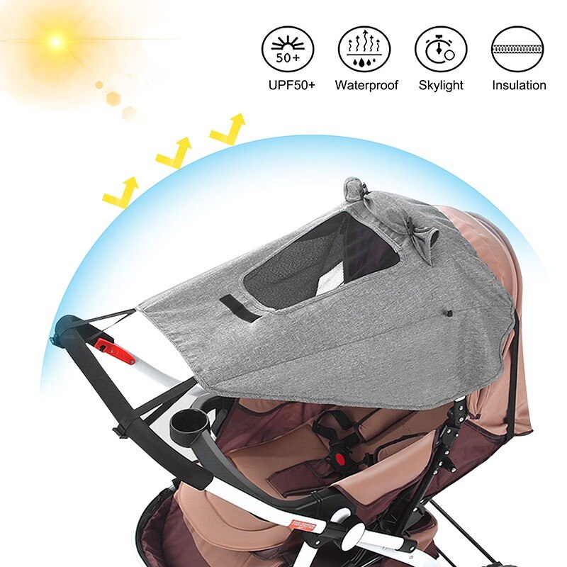 Baby Stroller Awning UV Protection Sunscreen Pushchairs Sun Canopy Universal Prams Sunshade Prams Stroller Accessories