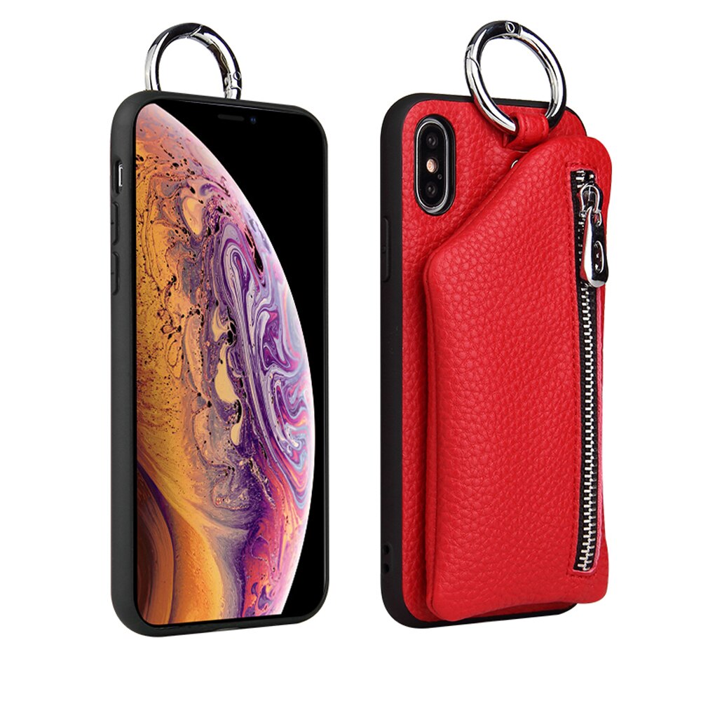 Portemonneehoesje voor iphone x xs xr xsmax meisjeszakhoesje voor apple iphone x xs max hoesjes fundas coque para: Voor iphone xs max / Rood