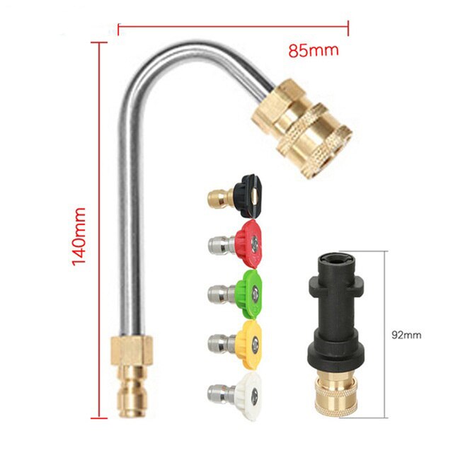 30/90 ° Hogedrukreiniger Wand Tips Auto Wasmachine Snelle Jet Lance Nozzle Water Spuitlans Tip Voor Karcher K Serie k2 K3 K4 K5 K6 K7: U Shaped