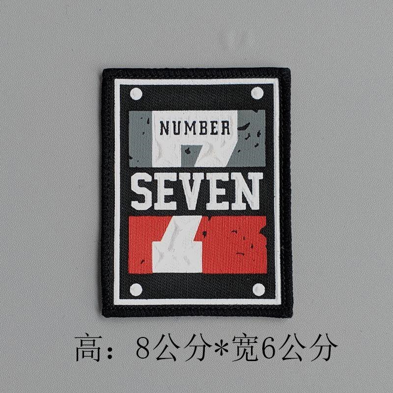 Lapp kläder färgglada dekorativa tillbehör badge etikett brev twill hip hop: C