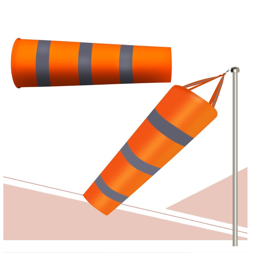 Three reflective strips thickened waterproof wind vane windsock Wind blowing Thick steel tube Waterproof Weather vane