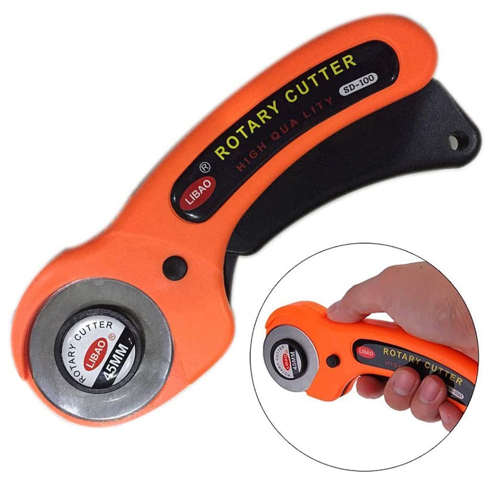 Leather Craft 45mm Rotary Cutter Leather Cutting Tool Fabric Cutter Circular Blade DIY Patchwork Sewing Quilting Fit Cut