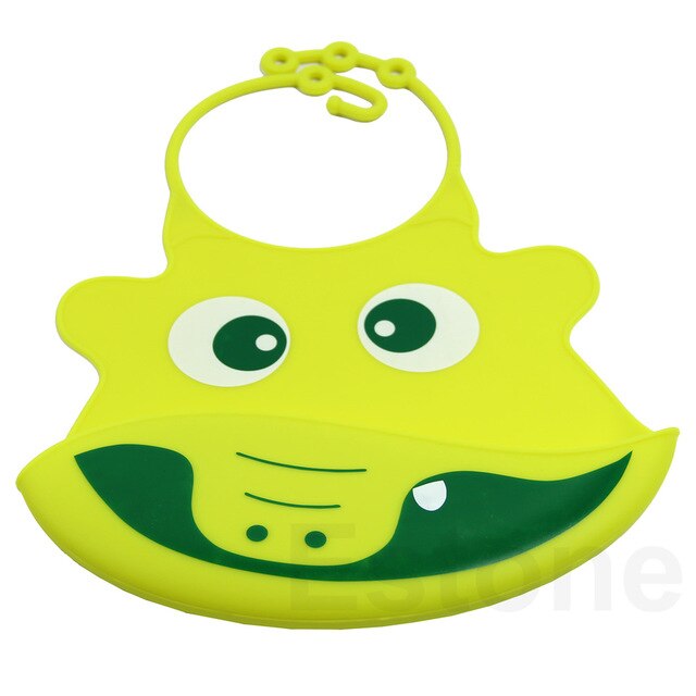 Nuovo Disegno Del Bambino Bavaglini Impermeabile Del Silicone Alimentazione Del Bambino SalivaTowel Commercio All'ingrosso Neonato Del Fumetto Grembiuli Impermeabili Del Bambino Bavaglini: Oro
