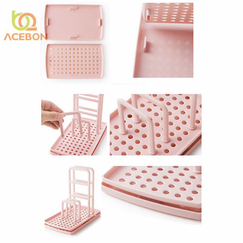 ACEBON 1 PCS Opbergrek Staande Soort Spons Houder Plank Plaat Voor Pad Handdoek Mutifuctional Organizer Home Keuken Accessoires