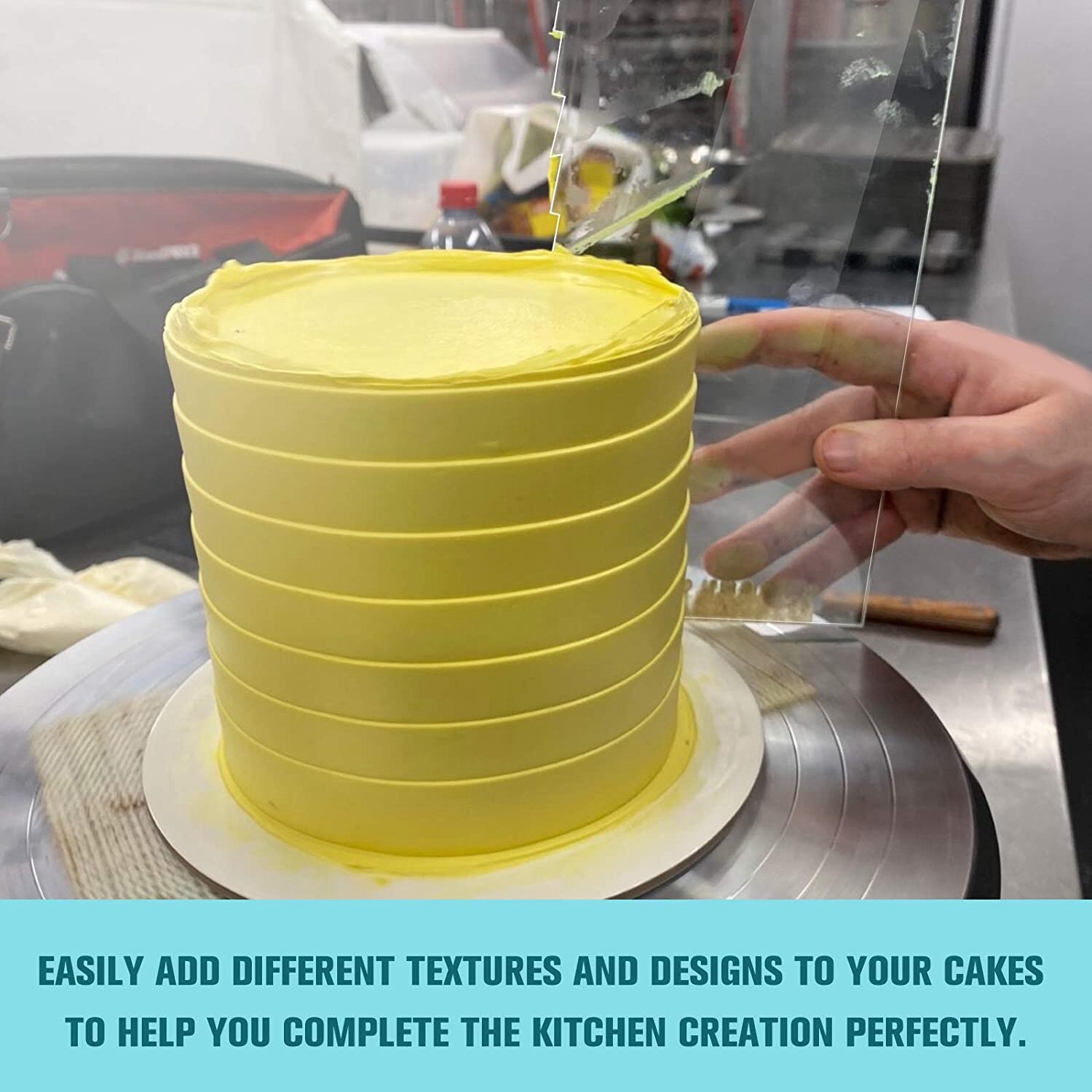 6 Pieces Acrylic Cake Scraper Decorating Contour Comb Cake Edge Smoother Tool Pastry Kitchen Baking Tools in 11 Patterns