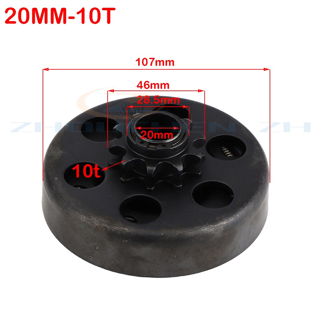 19mm 20mm Kreisel Automatische Kupplung 3/4 &quot;10&quot; 11 &quot;12&quot; 13 &quot;14&quot; 18Zahn 420\35\428 kette für gehen Kart Spaß Kart Minibike Motor-: 20mmX10t