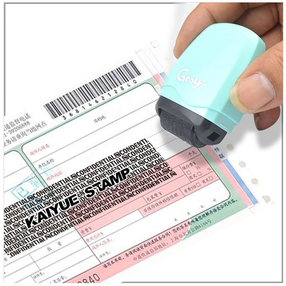 Scrapbooking DIY Seal Stamp Word Identity Privacy Coverage Protection Guard Your ID Confidentiality Confidential Seal Office Fil