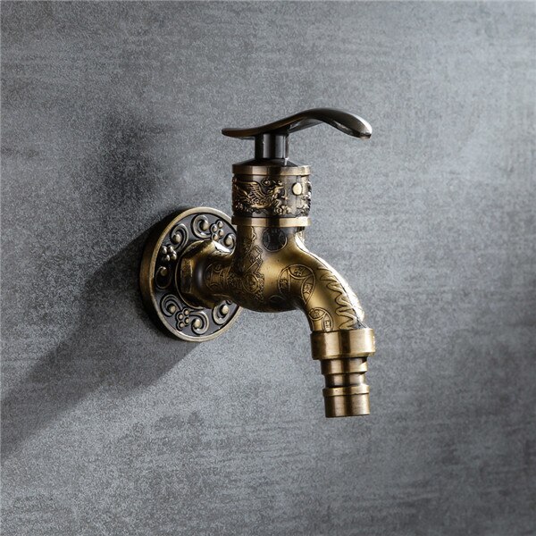 Antique Faucet Zinc Alloy Laundry Wall Mount Washing Machine Kitchen Faucet Garden Outdoor Nozzle for faucet Bathroom faucet: 3