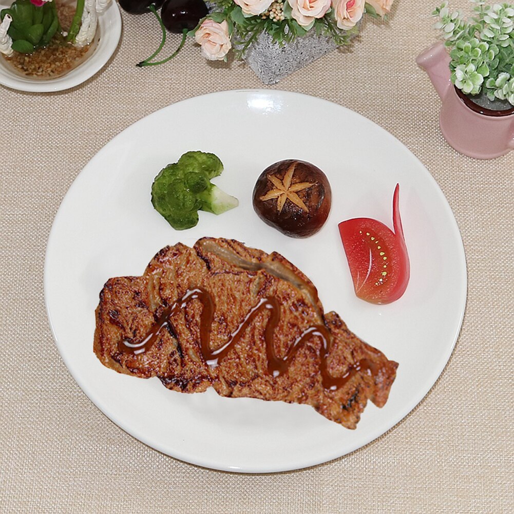 Artificial Cooked Steak Faux Simulation Meat Food Home Party Kitchen Cabinet Desk Decoration Photography Props