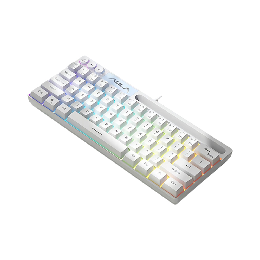 AULA F3061 Mechaniczna klawiatura dotykowa 61-klawiszowa przewodowa mini klawiatura Podświetlana klawiatura RGB Klawiatura do gier laptopa stacjonarnego: Ciemnoniebieski