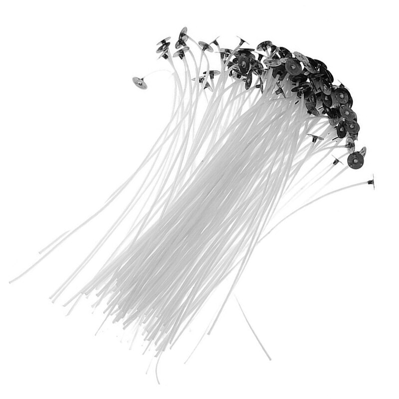 100Pcs Candle Wax Wick Sustainer Cores Tabs DIY Candle Making Pure Cotton Wicks Candle Accessories 9/15/20cm Kaarsen Maken