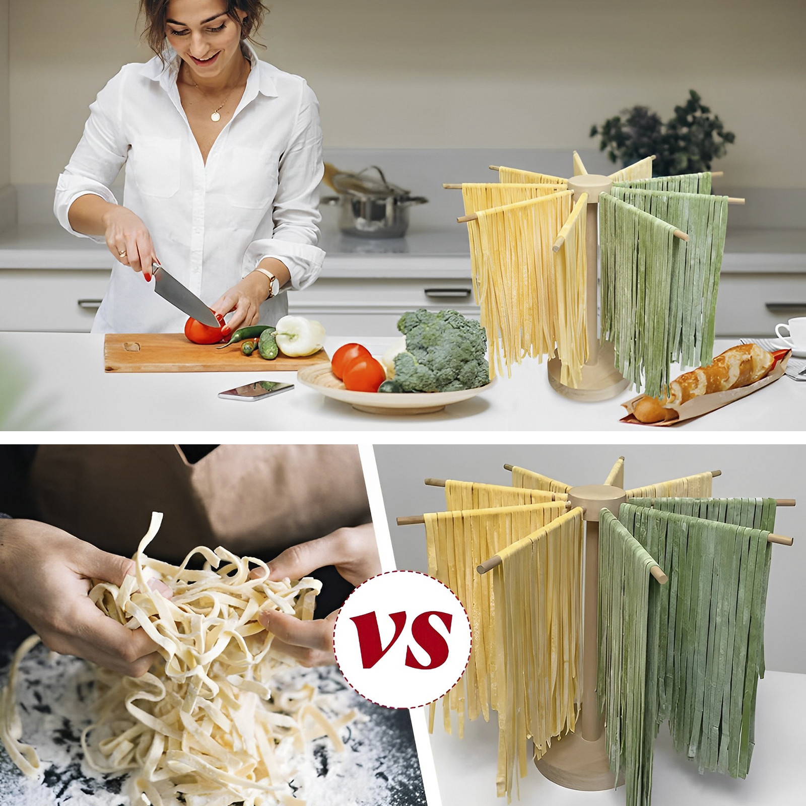 Pasta Drying Rack Wooden Noodle Drying Rack Pasta Stand Dryer Noodle Hanger Kitchen Fresh Pasta Noodle Spaghetti Dryer Hanger