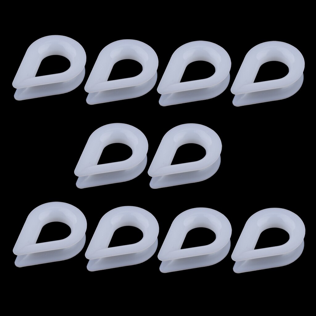 Total 10Pcs, Braided Nylon Anchor Rope/Line with Thimble, Boat Rode 5/8inch