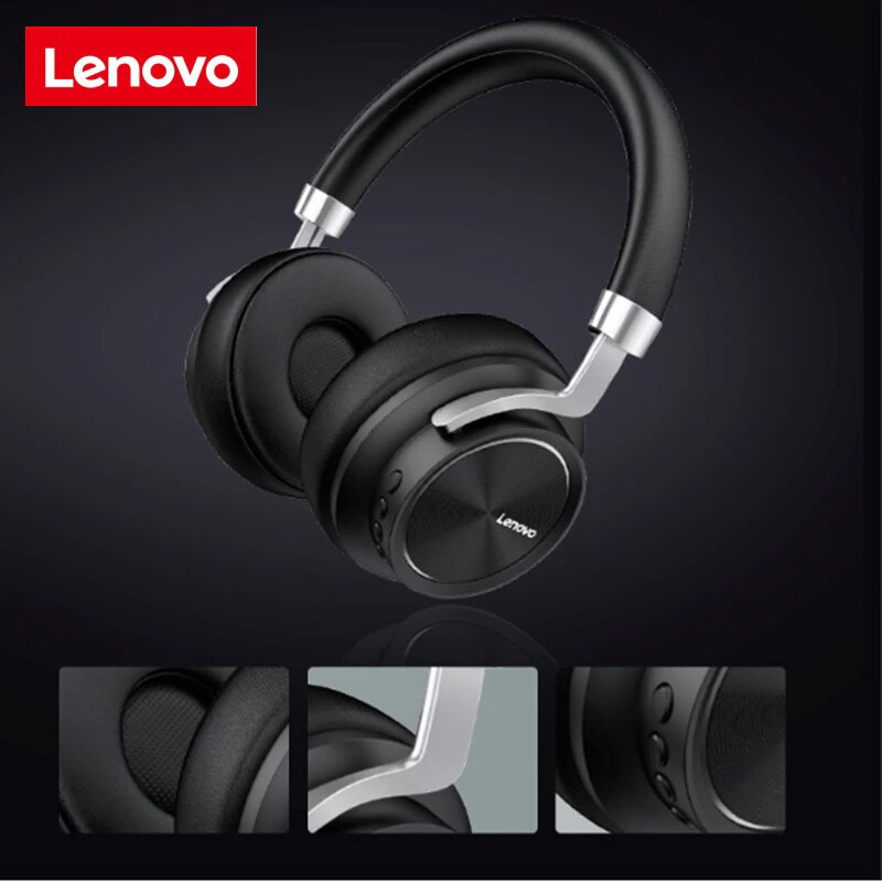 Lenovo HD800 Bluetooth Headset Draadloze Opvouwbare Computer Hoofdtelefoon Lange Standby Leven Met Noise Cancelling Gaming Headset