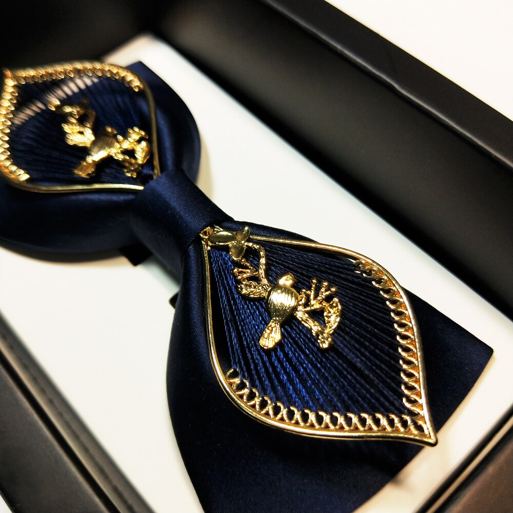 Sløjfe til mænd bryllup kongeblå tilbehør originalt mærke vintage sommerfugl til mænd formel kjole silke slips