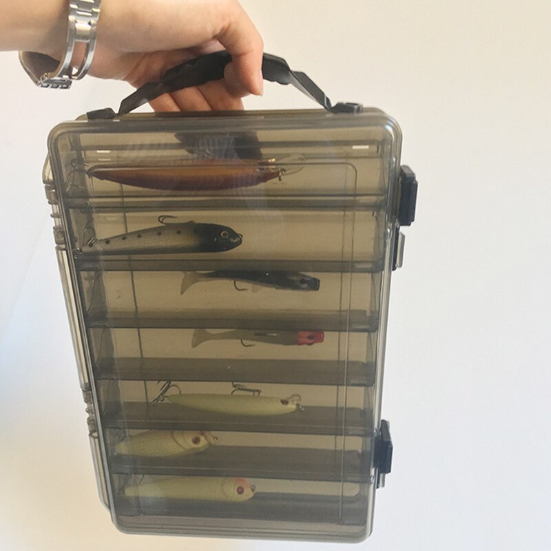 Aquarium Outdoor Large-capacity Fishing Tackle Box Double-decker Sub-bait Box Portable Bait Fishing Gear Storage Box Fish Tank