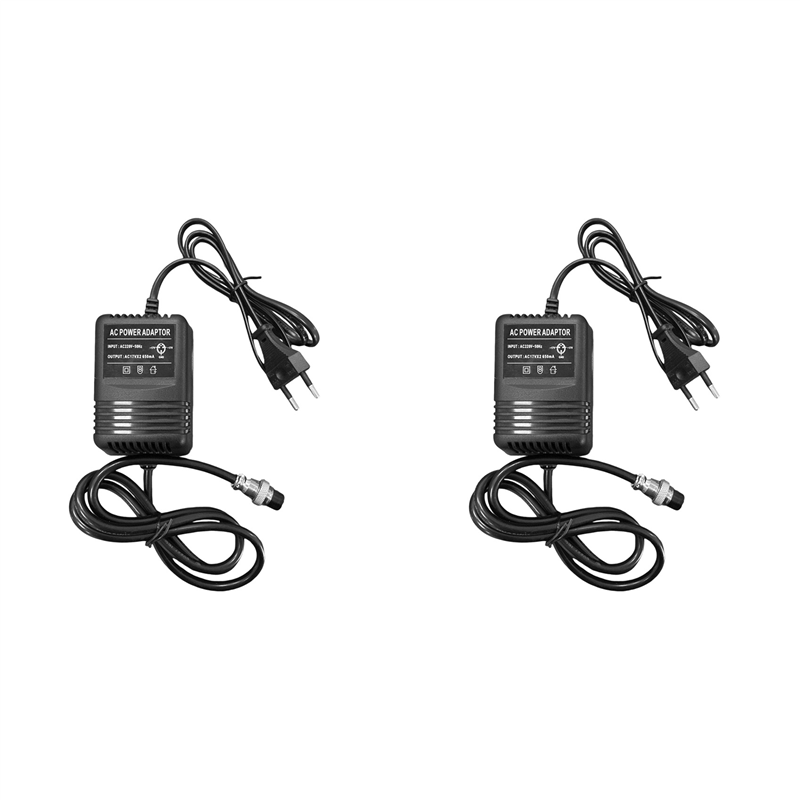 Adattatore di alimentazione btlife -2x  f4 15v per mixer per console di missaggio adattatore ca connettore a 3- pin spina ue: Default Title