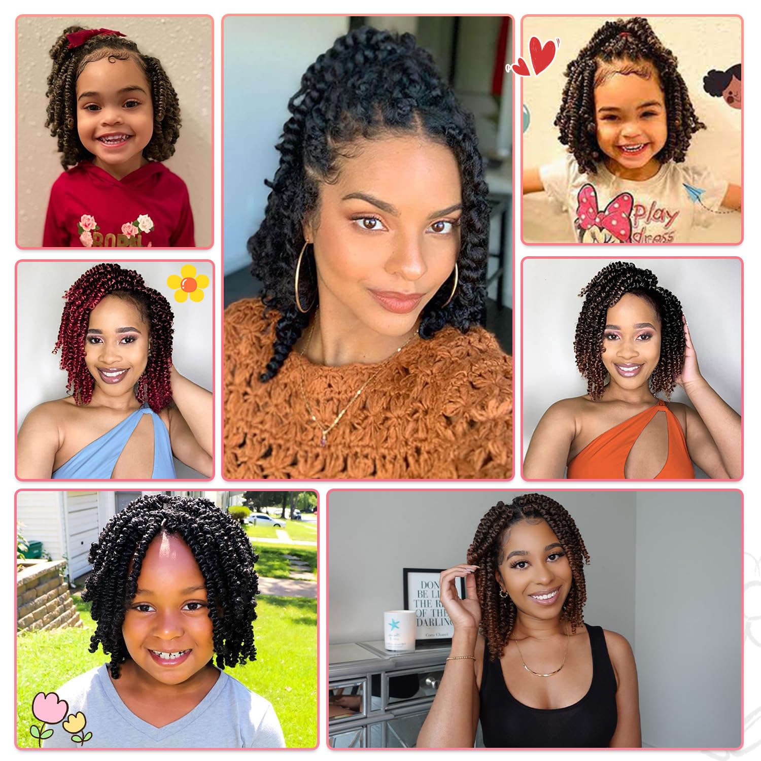 Forevery Passion Twist Capelli all'uncinetto Capelli sintetici all'uncinetto per donne nere Estensioni dei capelli pre-loop pre-intrecciate Passion Twist