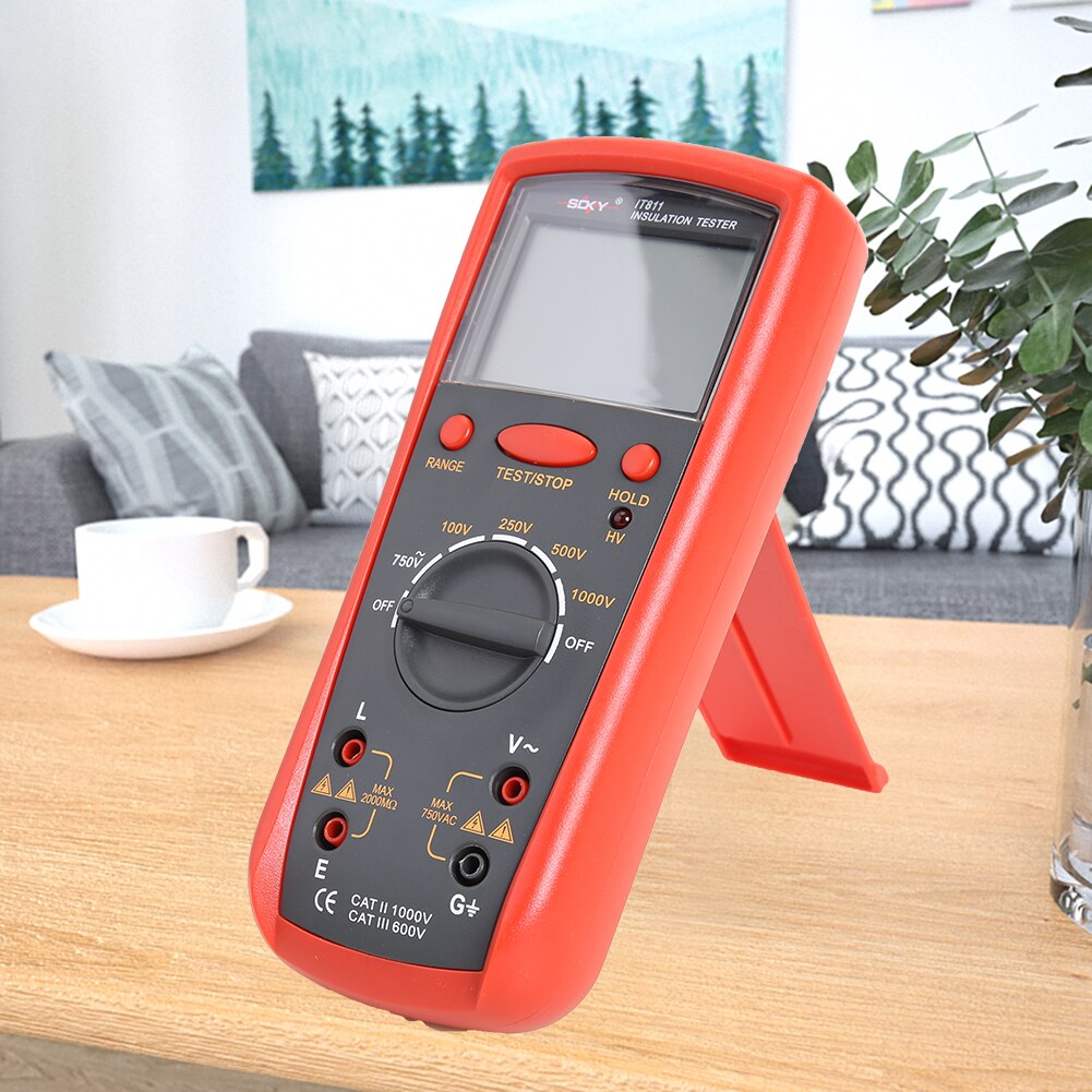 IT811 1MΩ-20GΩ Auto-Ranging Insulation Resistance Meter Digital Megger Ohmmeter Insulation Tester LCD Insulation Measurement