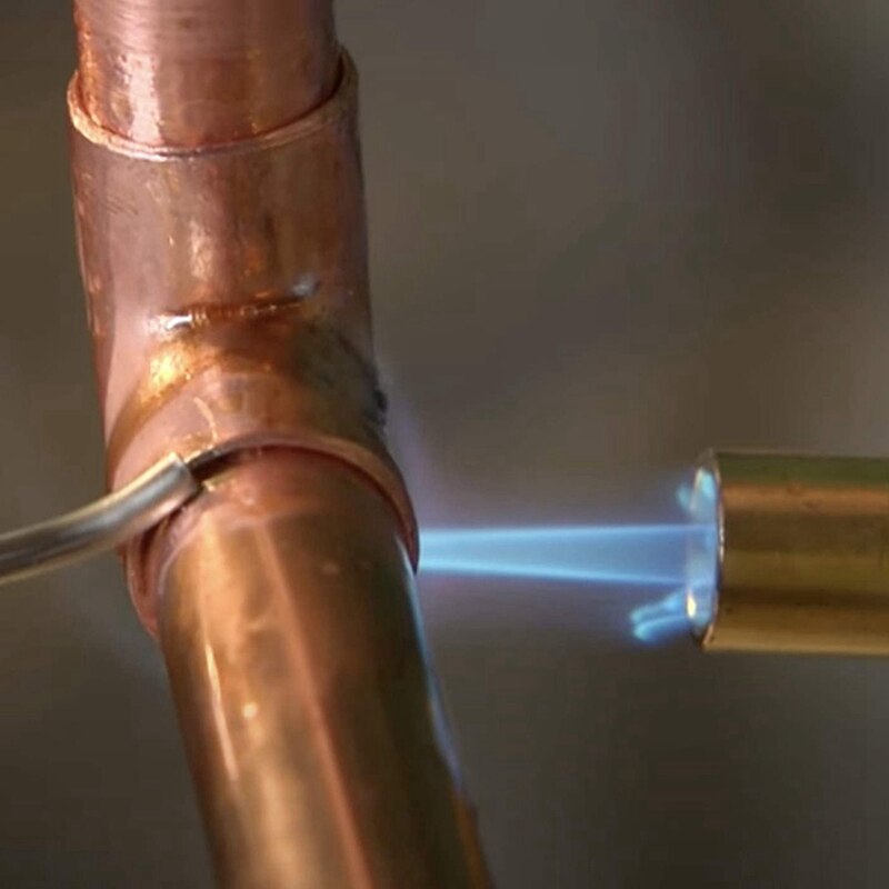 Propan Fackel Kit, Messing LargePencil Flamme Gas Schweißen Taschenlampe Kopf Düse mit Propan Adapter Schlauch Verbindet für Löten