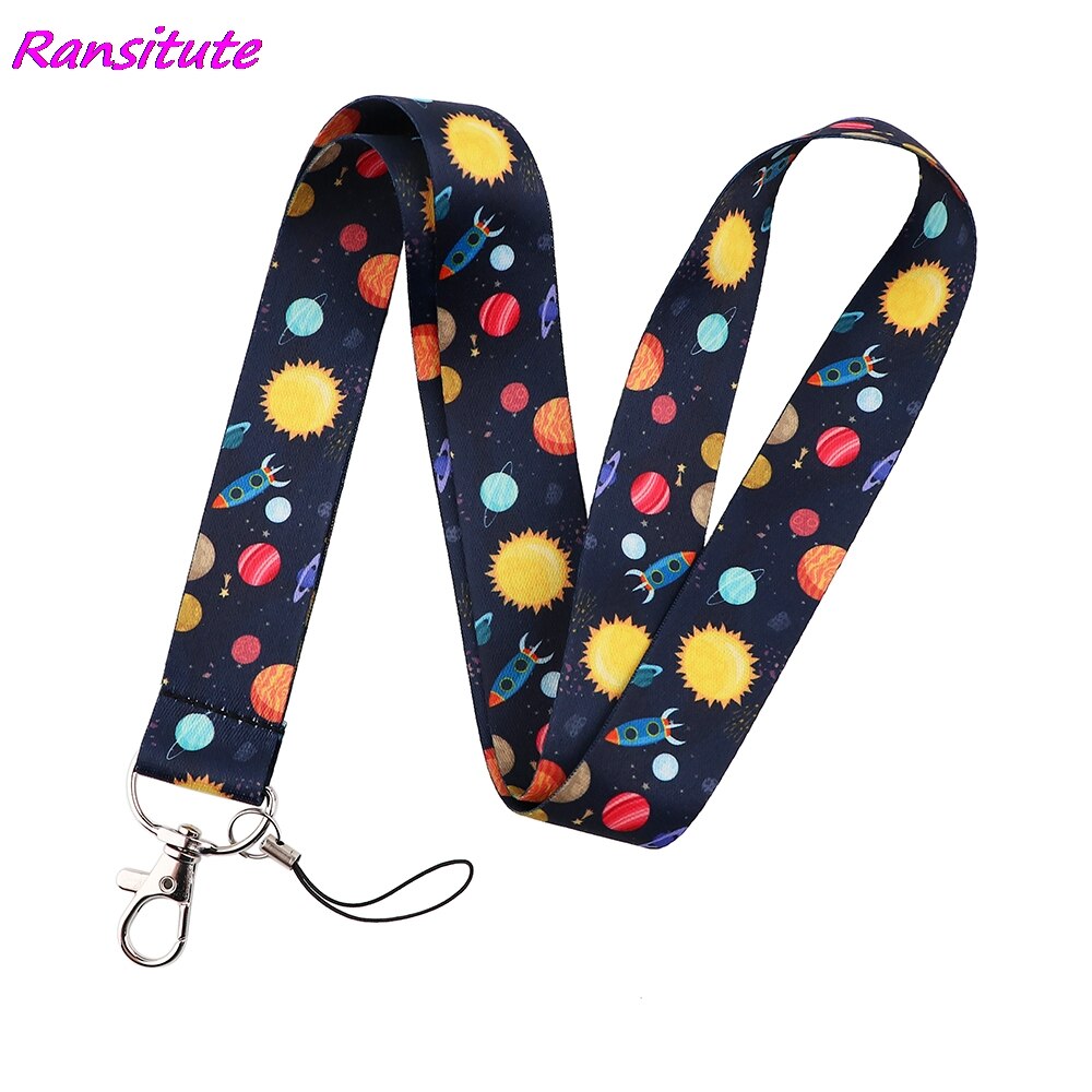 Ransitute R1116 Space Planet Lanyard Badge ID Lanyards Mobile Phone Rope Key Lanyard Neck Straps Accessories: 7