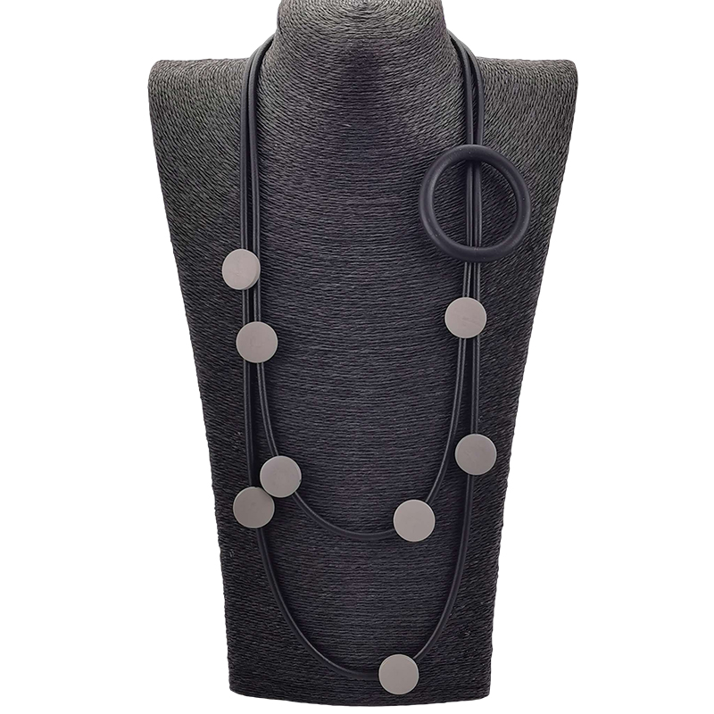 Collana colorata in stile etnico bohéaspetto Moda donna design di lusso Gioielli in gomma Collane con ciondolo Accessori per costumi Gioielli: Cobalto viola