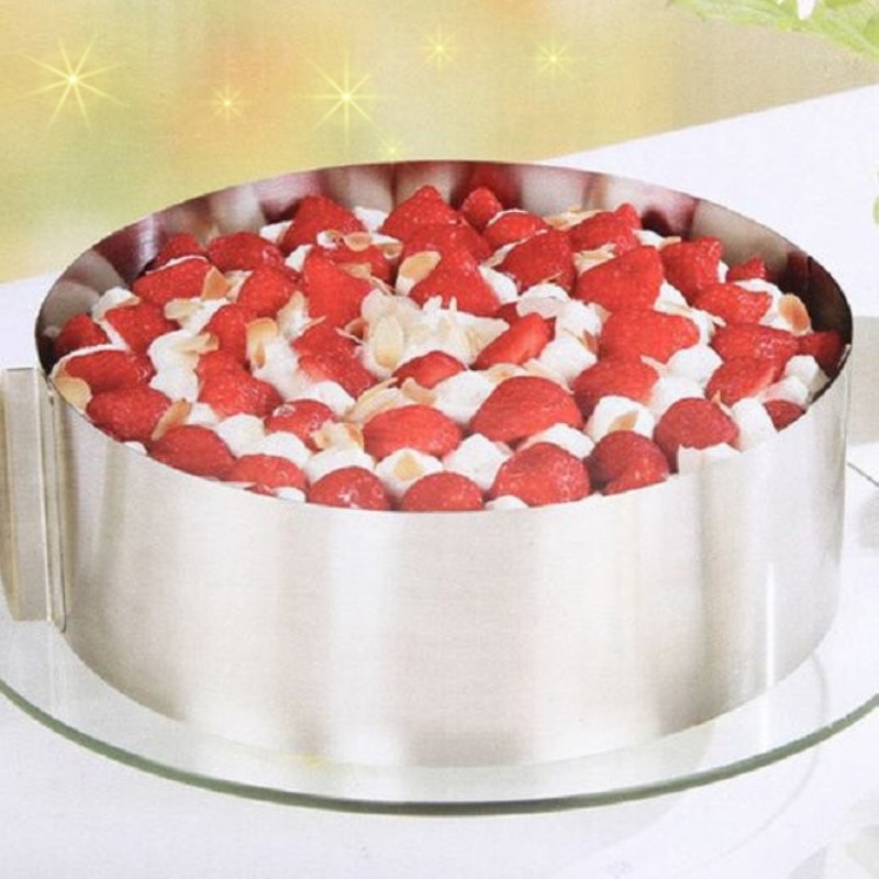1pc sisäänvedettävä kakkuvuoka muotti leivontatyökalusetti koko säädettävä pyöreä mousse-rengas leivontavuoka 16-32cm