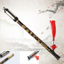 Instrumento tradicional étnico chino, tubo Bawu de bambú negro, flauta Tune G/F desmontable, 1 pieza, brillo de Color agradable, tecla G/F