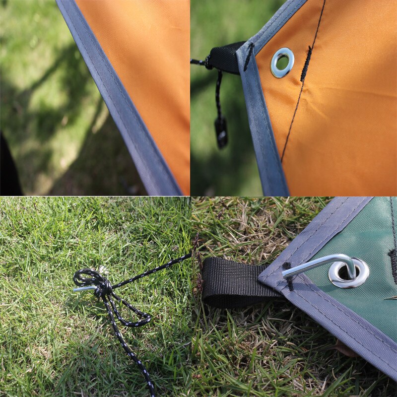 Markis vattentät presenning 210t tält utomhus camping kapell med silverbeläggning solskydd skärm för strand trädgård picknick turist