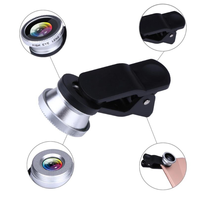 3 In 1 Fisheye Lens Wide Angle Macro Fish Eye For iPhone 11 Pro MAX Universal Ojo De Pez Movil For Samsung Note 10 Olho De Peixe